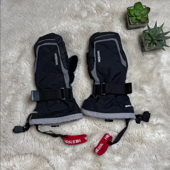 Hestra Mittens C Zone Black Kids Youth Size 6 - Picture 1 of 12